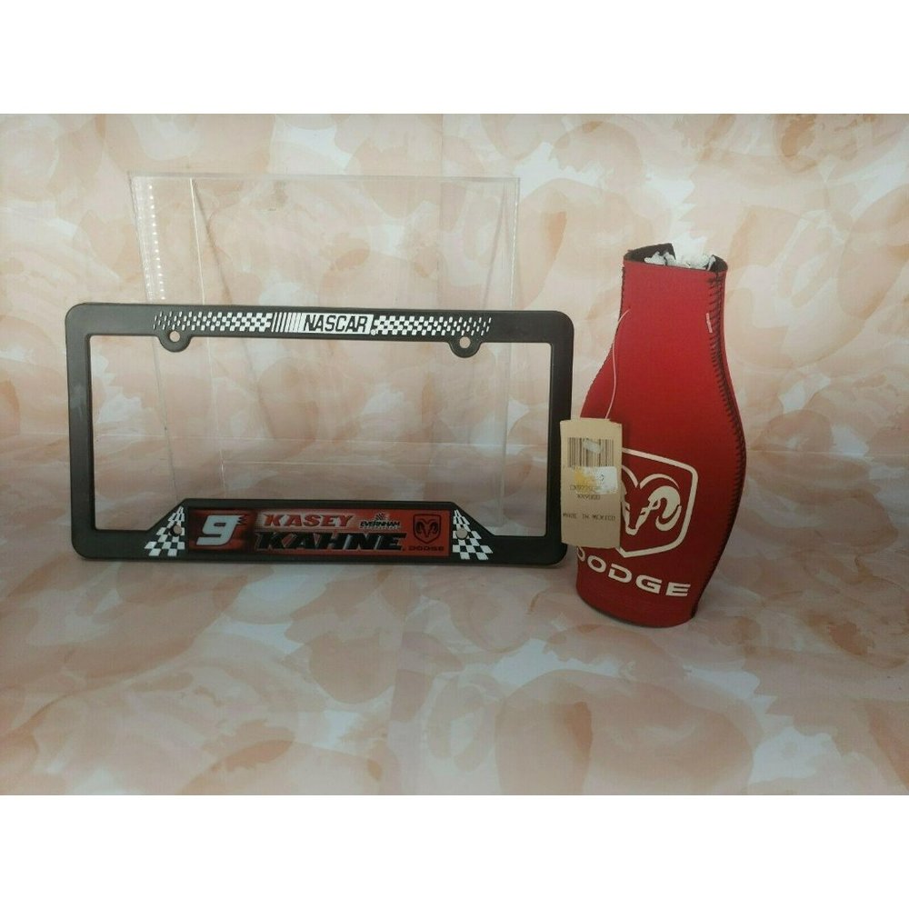 Kasey‎ Kahne dodge #9 nascar License Plate Frame Cover bottle holder combo 1T